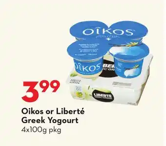 Longo's Oikos or Liberté Greek Yogourt offer
