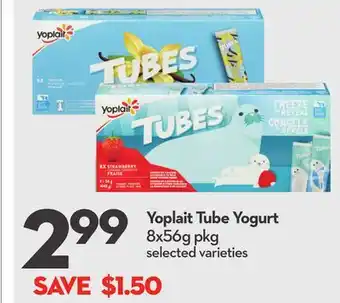 Longo's Tube Yogurt offer