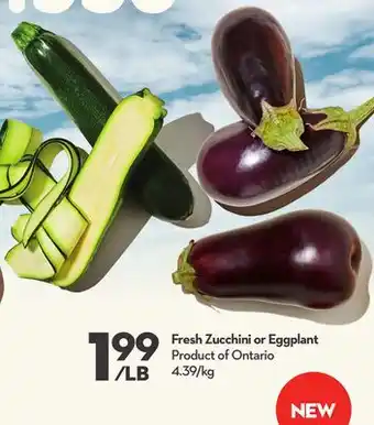 Longo's Fresh Zucchini or Eggplant offer