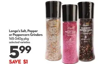 Longo's Longo's Salt, Pepper or Peppercorn Grinders offer
