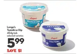 Longo's Tzatziki or Dip offer