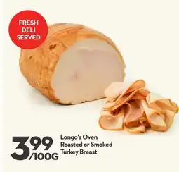 Longo's Oven Roasted or Smoked Turkey Breast offer