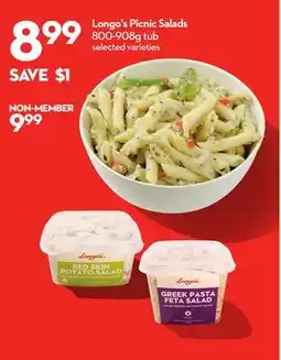 Longo's Picnic Salads offer