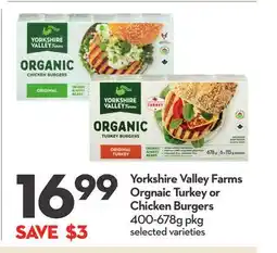 Longo's Orgnaic Turkey or Chicken Burgers offer