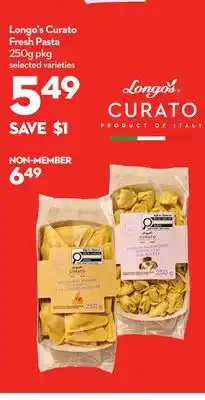 Longo's Curato Fresh Pasta offer