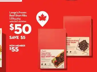 Longo's Longo's Frozen Beef Short Ribs offer