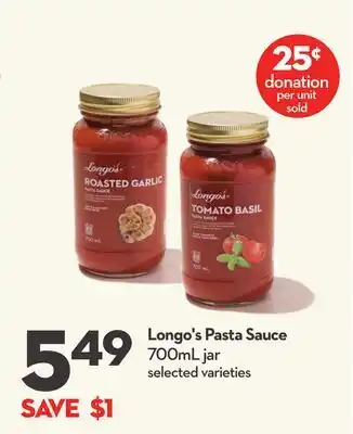 Longo's Pasta Sauce offer