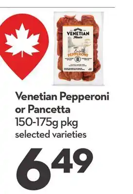 Longo's Pepperoni or Pancetta offer