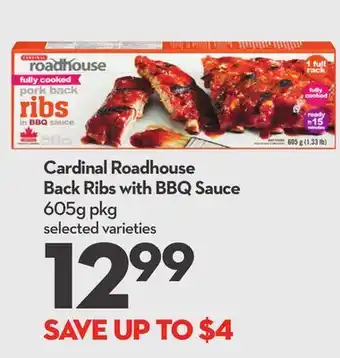 Longo's Cardinal Roadhouse Back Ribs with BBQ Sauce offer