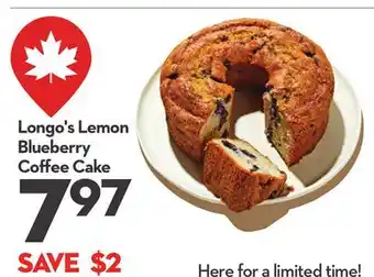 Longo's Lemon Blueberry Coffee Cake offer