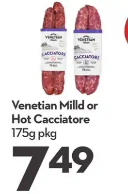 Longo's Venetian Milld or Hot Cacciatore offer