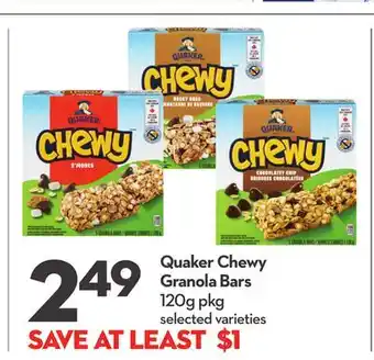 Longo's Quaker Chewy Granola Bars offer