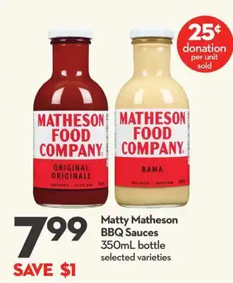 Longo's BBQ Sauces offer