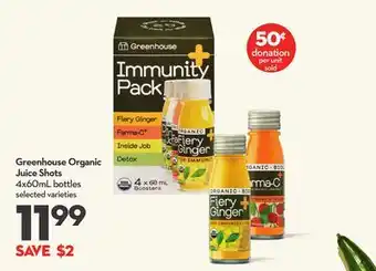 Longo's Organic Juice Shots offer