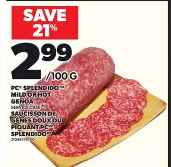 Independent Grocer PC SPLENDIDO MILD OR HOT GENOA offer