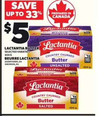 Independent Grocer LACTANTIA BUTTER, 454 G offer