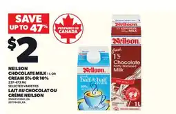 Independent Grocer NEILSON CHOCOLATE MILK 1 L OR CREAM 5% OR 10% 237-473 ML offer