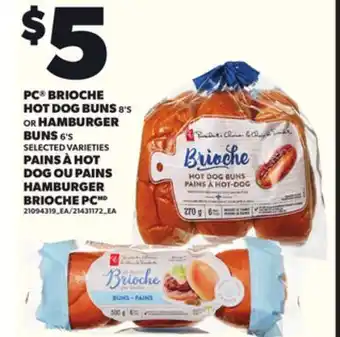 Independent Grocer PC BRIOCHE HOT DOG BUNS 8'S OR HAMBURGER BUNS 6'S offer