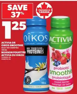 Independent Grocer ACTIVIA OR OIKOS SMOOTHIE, 190 ML offer