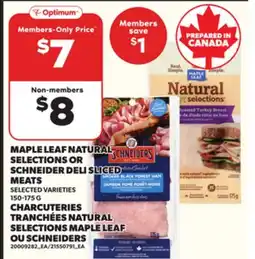 Independent Grocer MAPLE LEAF NATURAL SELECTIONS OR SCHNEIDER DELI SLICED MEATS, 150-175 G offer