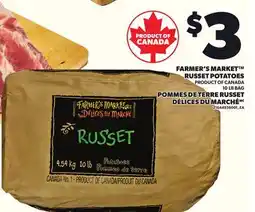 Independent Grocer FARMER'S MARKET RUSSET POTATOES, 10 LB BAG offer