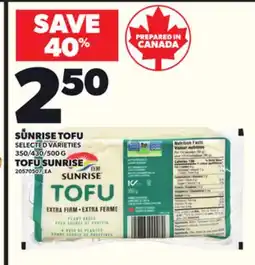 Independent Grocer SUNRISE TOFU, 350/430/500 G offer
