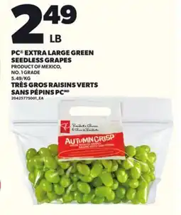 Independent Grocer PC EXTRA LARGE GREEN SEEDLESS GRAPES offer