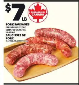 Independent Grocer PORK SAUSAGES offer