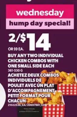 Independent Grocer CHICKEN COMBOS WITH ONE SMALL SIDE, 361-530 G offer