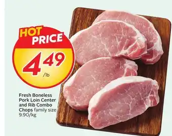 Sobeys Fresh Boneless Pork Loin Center and Rib Combo Chops offer