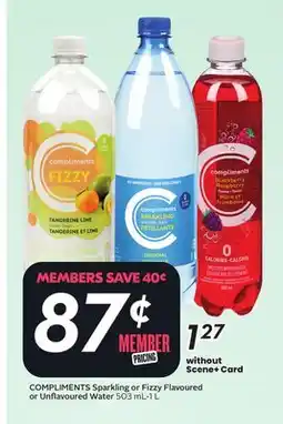 Sobeys Sparkling or Fizzy Flavoured or Unflavoured Water offer