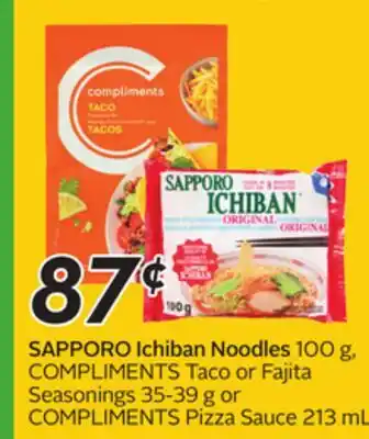 Sobeys SAPPORO Ichiban Noodles offer