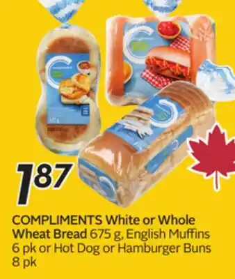 Sobeys COMPLIMENTS White or Whole Wheat Bread offer