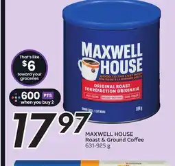 Sobeys MAXWELL HOUSE Roast & Ground Coffee offer