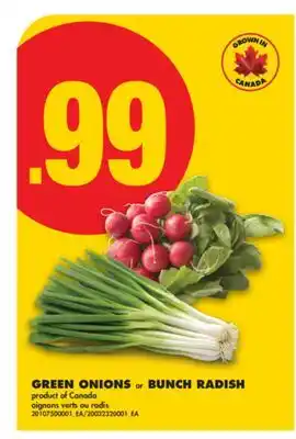 No Frills GREEN ONIONS or BUNCH RADISH offer