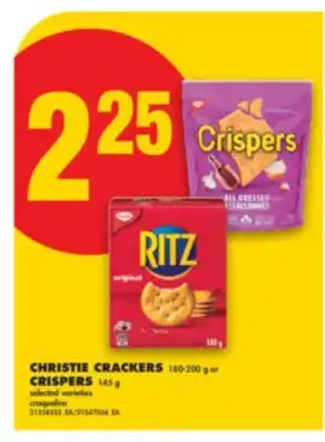 No Frills CHRISTIE CRACKERS, 180-200 g or CRISPERS, 145 g offer