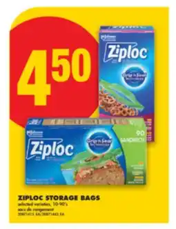 No Frills ZIPLOC STORAGE BAGS, 10-90' s offer