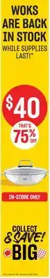 No Frills WOKS ARE BACK IN STOCK offer
