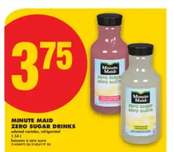 No Frills MINUTE MAID ZERO SUGAR DRINKS, 1.54 L offer