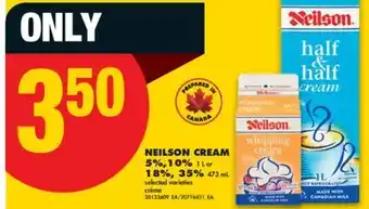 No Frills NEILSON CREAM 5%, 10% 1 L or 18%, 35% 473 mL offer