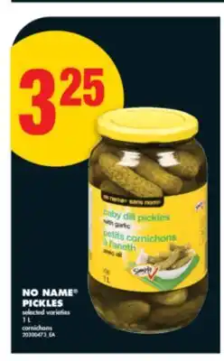No Frills NO NAME PICKLES, 1 L offer