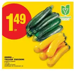No Frills GREEN or YELLOW ZUCCHINI offer