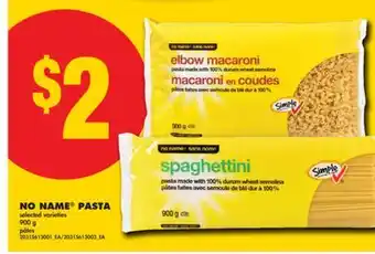 No Frills NO NAME PASTA, 900 g offer