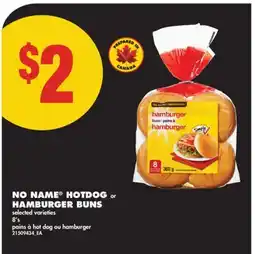 No Frills NO NAME HOTDOG or HAMBURGER BUNS, 8's offer