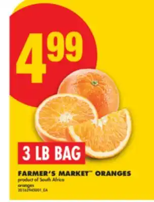 No Frills FARMER'S MARKET ORANGES, 3 LB BAG offer