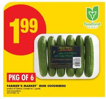No Frills FARMER'S MARKET MINI CUCUMBERS, PKG OF 6 offer