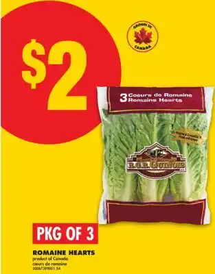 No Frills ROMAINE HEARTS, PKG OF 3 offer