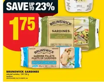 No Frills BRUNSWICK SARDINES, 100-106 g offer