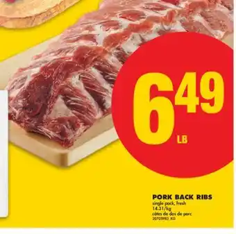 No Frills PORK BACK RIBS offer