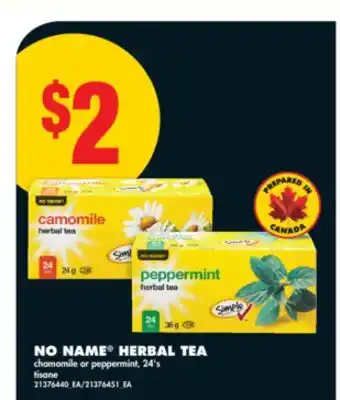 No Frills NO NAME HERBAL TEA, 24's offer